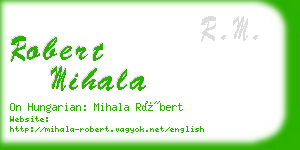 robert mihala business card